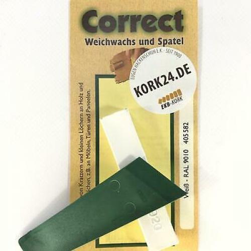 CleHo Weichwachs C12 Holzreparatur-Kit mit Spatel - Farbton: Wei